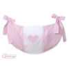 Sac à Jeux et Doudous pour Lit Bébé Rose à Carreaux Cœurs