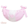 Sac à Jeux et Doudous pour Lit Bébé Rose à Pois Cœurs