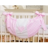 Sac à Jeux et Doudous pour Lit Bébé Rose à Pois Cœurs