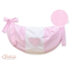 Sac à Jeux et Doudous pour Lit Bébé Rose Rayures Cœurs