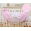 Sac à Jeux et Doudous pour Lit Bébé Rose Rayures Cœurs