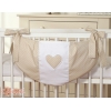 Sac de Jouet pour Bébé Beige à Pois Cœurs