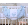 Sac de Jouet pour Bébé Bleu Fleurs Cœurs