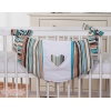 Sac de Jouet pour Bébé Brun Rayures Cœurs