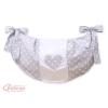 Sac de Jouet pour Bébé Gris à Pois Cœurs
