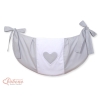 Sac de Jouet pour Bébé Gris Cœurs