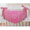 Sac de Jouet pour Bébé Rose à Carreaux Cœurs