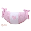 Sac de Jouet pour Berceau Rose à Pois Cœurs