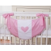 Sac de Jouet pour Berceau Rose Cœurs