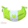 Sac de Jouet pour Berceau Vert à Pois Cœurs