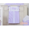 Sac de Rangement pour Couche Lila à Pois Cœurs