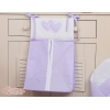 Sac de Rangement pour Couches Bébé Lila Cœurs