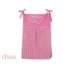 Sac de Rangement pour Couches Bébé Rose à Carreaux Cœurs