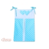 Sac de Rangement pour Couches Bébé Turquoise à Pois Cœurs