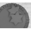 Set de 2 Coussins étoile Gris Anthracite