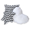 Set de 3 Coussins pour Tipi Noir Chevron
