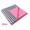 Set: Tipi pour Enfant avec Tapis de Jeu et Plumes Décoratives Rose Noir Chevron