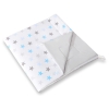 Set Tipi pour Enfant avec Tapis de Sol et Plumes Décoratives Gris Bleu étoiles