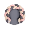 Tapis Cocon Tressé Tour de Lit 2 en 1 Beige Anthracite Rose Poussiéreux