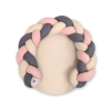 Tapis de Jeu avec Tour de Lit Tressé 2 en 1 Beige Anthracite Rose Poussiéreux