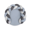 Tapis de Jeu avec Tour de Lit Tressé 2 en 1 Gris Anthracite Bleu Pastel