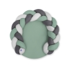 Tapis de Jeu avec Tour de Lit Tressé 2 en 1 Gris Blanc Vert Anthracite