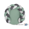 Tapis de Jeu avec Tour de Lit Tressé 2 en 1 Gris Blanc Vert Anthracite