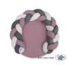 Tapis de Jeu avec Tour de Lit Tressé 2 en 1 Gris Violet Pastel Anthracite