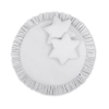 Tapis de Sol Enfant Rond à Froufrou Gris