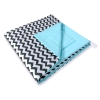 Tapis de Sol Matelassé pour Tipi Noir Bleu Chevron