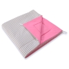 Tapis de Sol  pour Tipi Tente Rose Gris à Carreaux