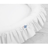Tapis Nid Cocon avec Froufrou pour Bébé Blanc