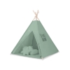 Tente de jeu Tipi Tapis Oreillers Plumes Blanc Vert