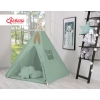 Tente de jeu Tipi Tapis Oreillers Plumes Blanc Vert
