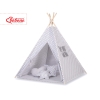Tente de Tipi + Plumes Décoratives Gris