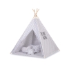 Tente de Tipi + Plumes Décoratives Gris