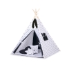 Tente de Tipi + Plumes Décoratives Noir