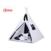 Tente de Tipi + Plumes Décoratives Noir