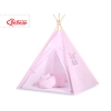 Tente de Tipi + Plumes Décoratives Rose à Pois