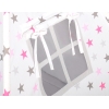 Tente de Tipi + Plumes Décoratives Rose Gris étoiles
