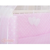 Textile Complete pour Lit de Cododo Rose à Pois Cœurs