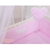 Textile Complete pour Lit de Cododo Rose à Pois Cœurs