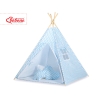 Tipi pour Enfant avec Plumes Décoratives Bleu Chevron