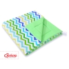 Tipi pour Enfant avec Plumes Décoratives Vert Bleu Chevron