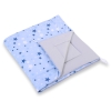 Tipi pour Enfant avec Tapis de Sol et Plumes Décoratives Bleu Gris étoiles