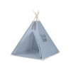 Tipi pour Enfant avec Tapis de Sol et Plumes Décoratives Bleu Pastel