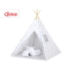 Tipi pour Enfant + Plumes Décoratives Bleu Gris étoiles
