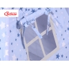 Tipi pour Enfant + Plumes Décoratives Bleu Gris étoiles