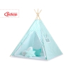 Tipi pour Enfant + Plumes Décoratives Menthe Chevron