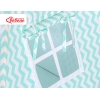 Tipi pour Enfant + Plumes Décoratives Menthe Chevron